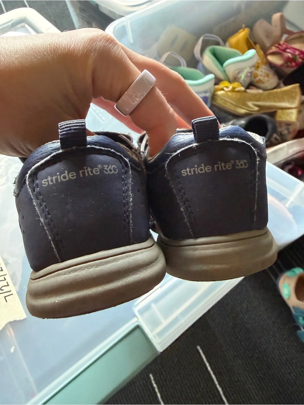 Stride Rite Navy and Red Closed-Toe Kids Sandals